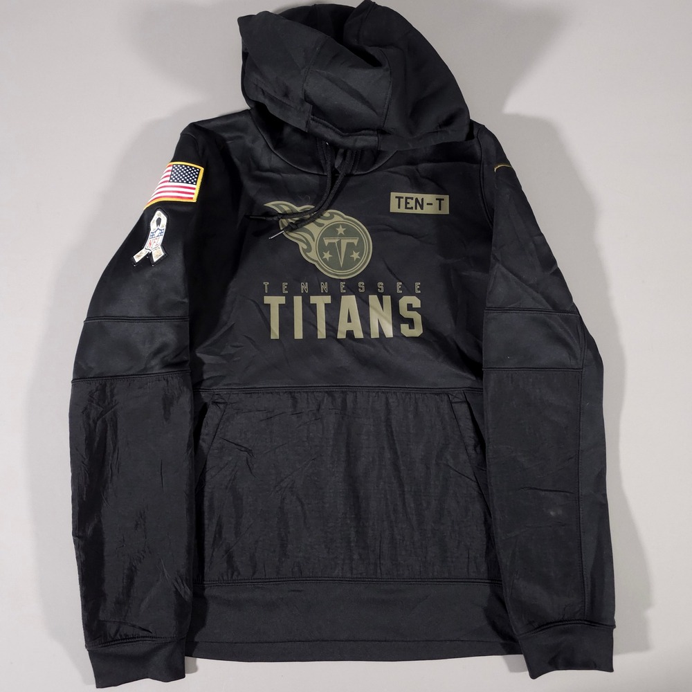 Nike Hoodie Mens Large Black Tennessee Titans Salute to Service Pullover NKDZ